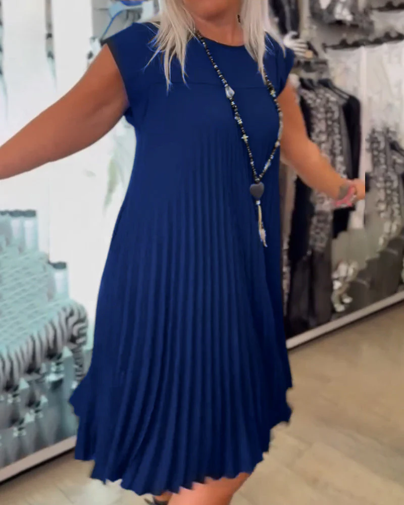 Karolina – Zwiewna plisowana sukienka na lato