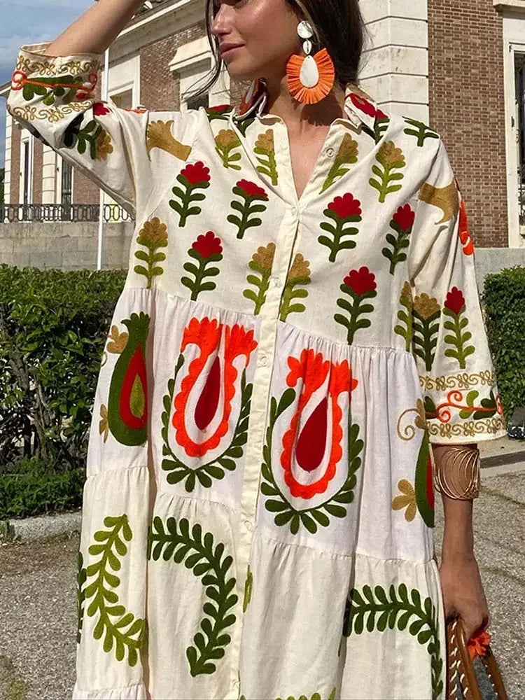 Rozalia™ | Letnia sukienka w patchworku