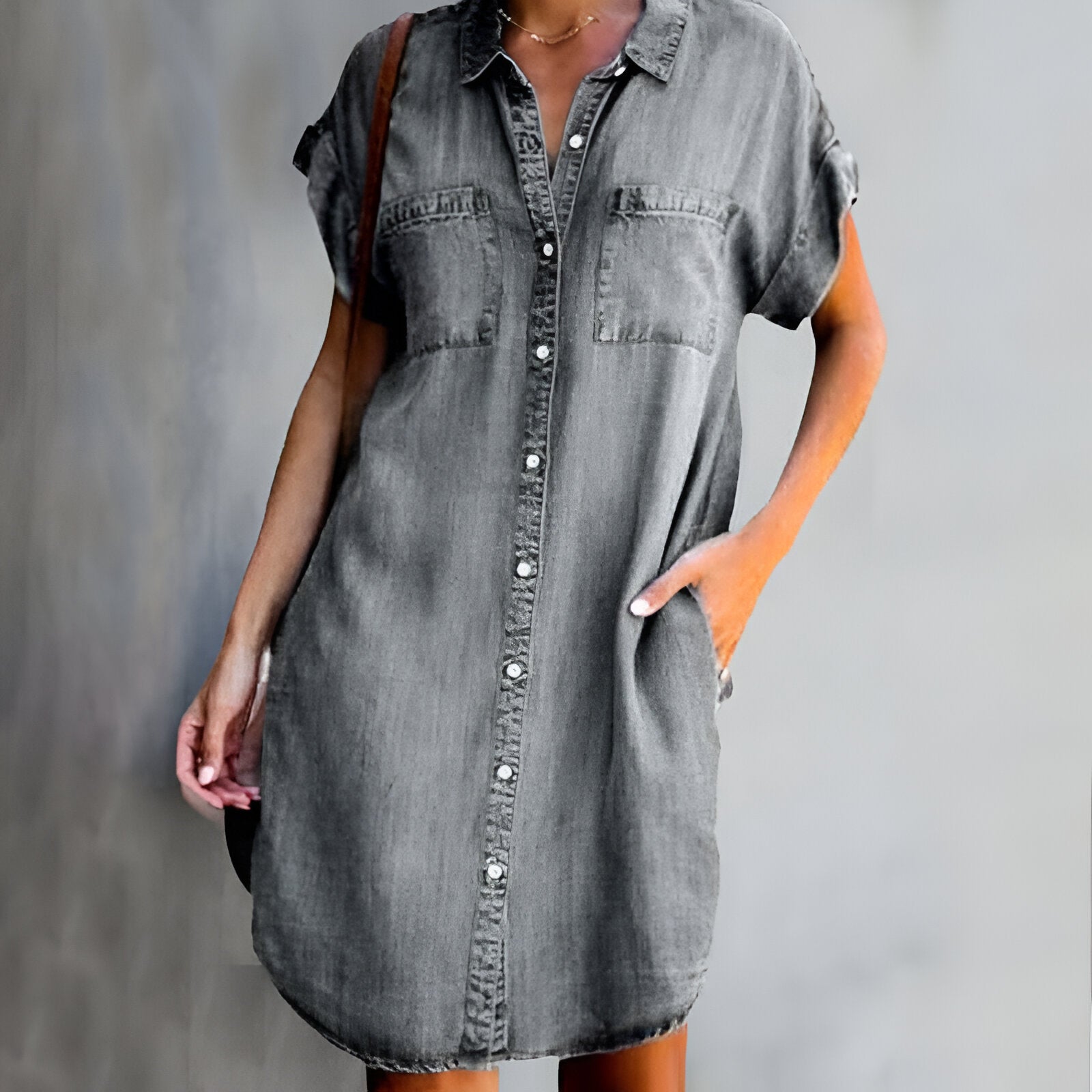 Stefka™ - Casual Denim Sukienka