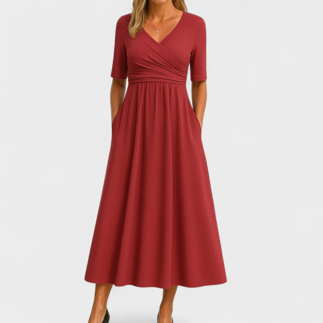Ivanna – Elegancka Sukienka Midi na Każdą Okazję