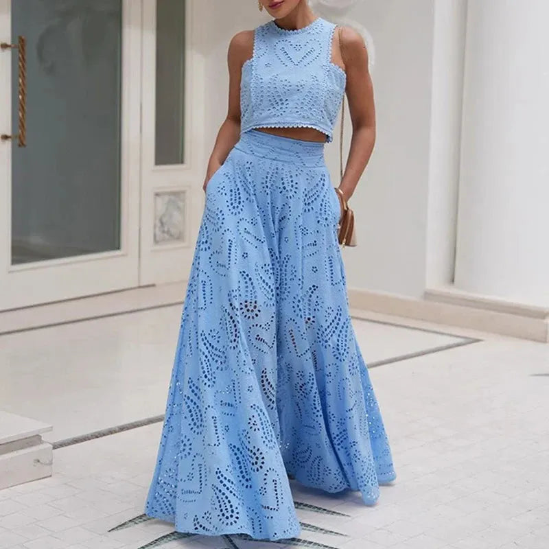 Radosia – Dwuczęściowy letni zestaw z haftem