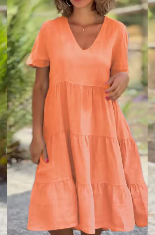 Felicyta – Damska sukienka casualowa z lnu i bawełny