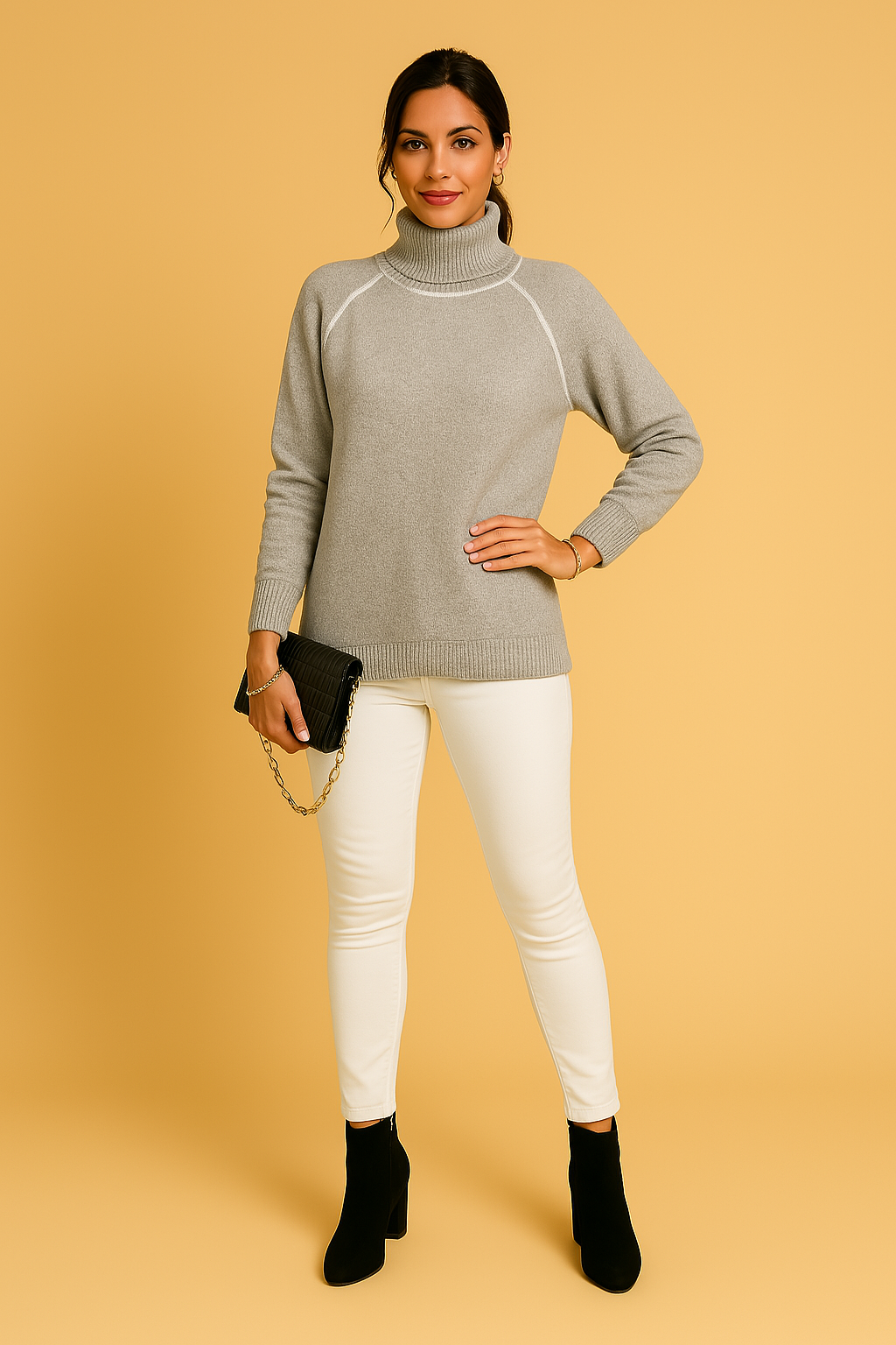 Aurora | Sweter z golfem