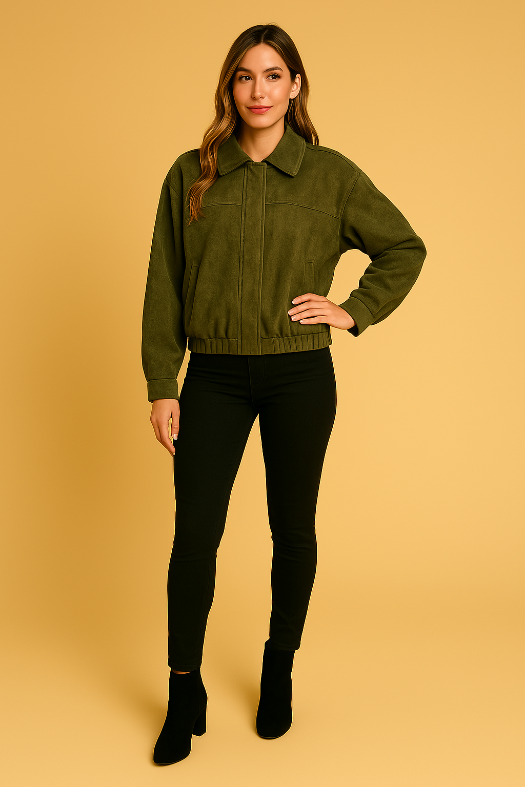 Quintine™ – Luksusowa Kurtka Bomber z Zamszu dla Ponadczasowego Stylu