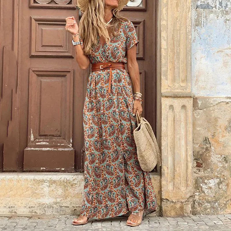 Jolena™ | Elegancka boho długa sukienka