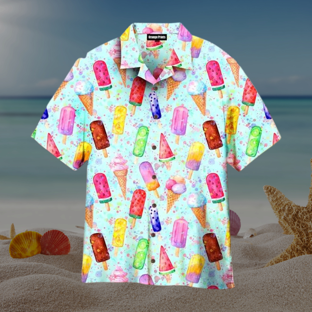 Zorian – Letnia koszula Retro z lodami