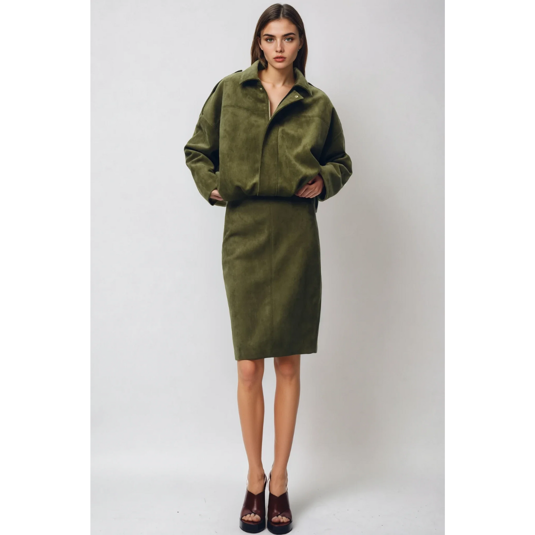 Quintine™ – Luksusowa Kurtka Bomber z Zamszu dla Ponadczasowego Stylu