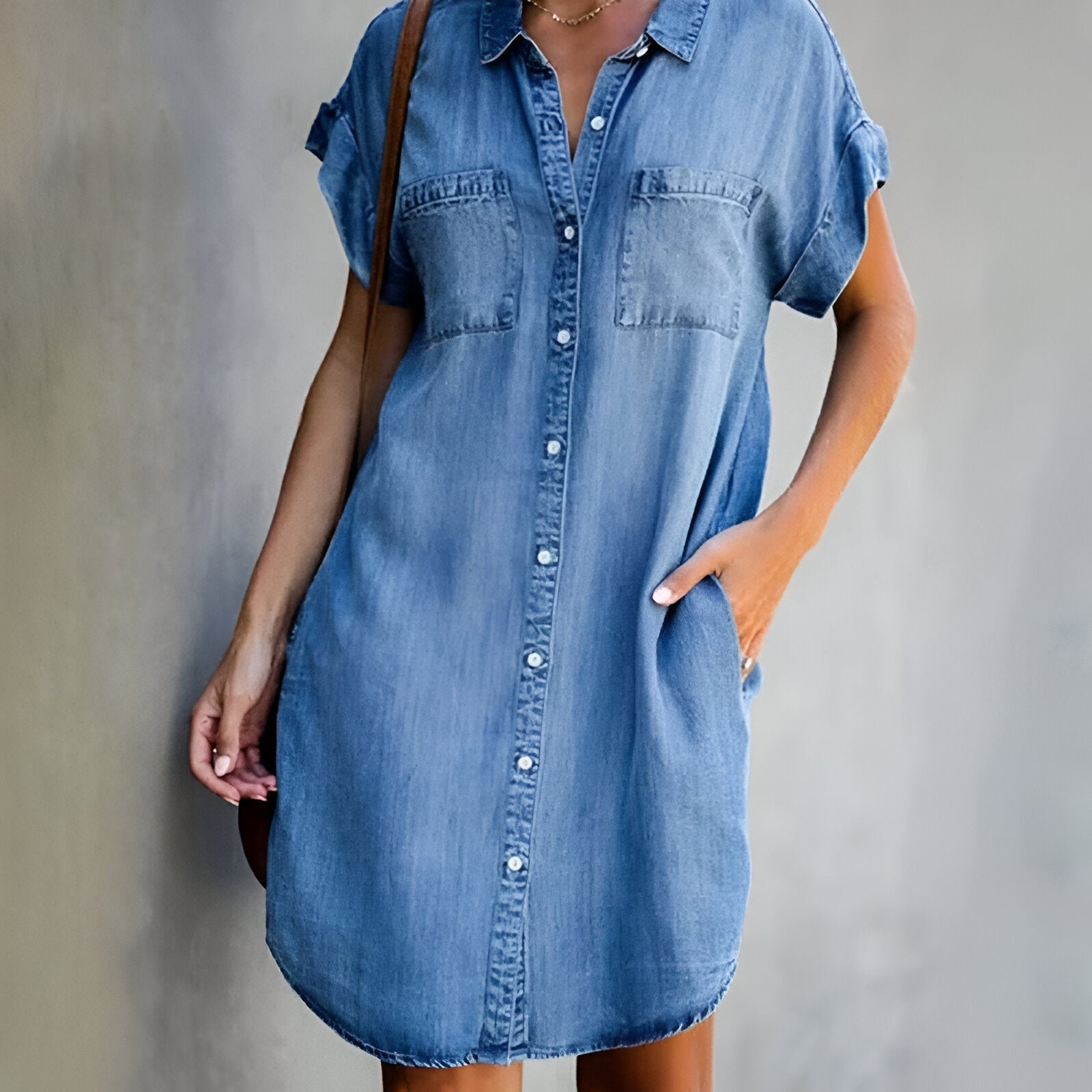 Stefka™ - Casual Denim Sukienka